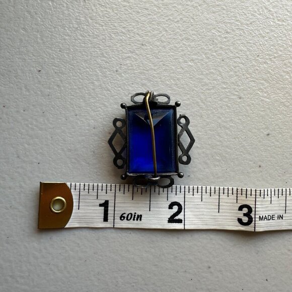 Cameo and Colored Rhinestone Lapel Scarf Hat Pins Set of 4 Retro Glam Brooches - Picture 7 of 11